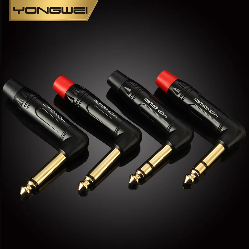 YONGWEI 6,35mm conector macho de Audio Mono/estéreo conector macho guitarra, amplificador, mezclador, caja de altavoz, micrófono 6,5 enchufe soldado de Audio - imagen 4