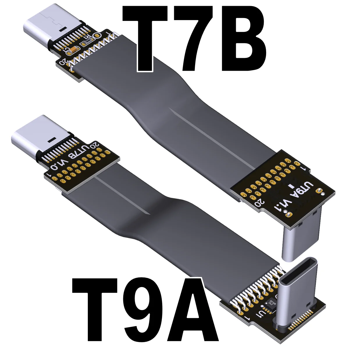Cable Extensión USB-C 20Gbps Plano 90° para Drones FPV - imagen 5