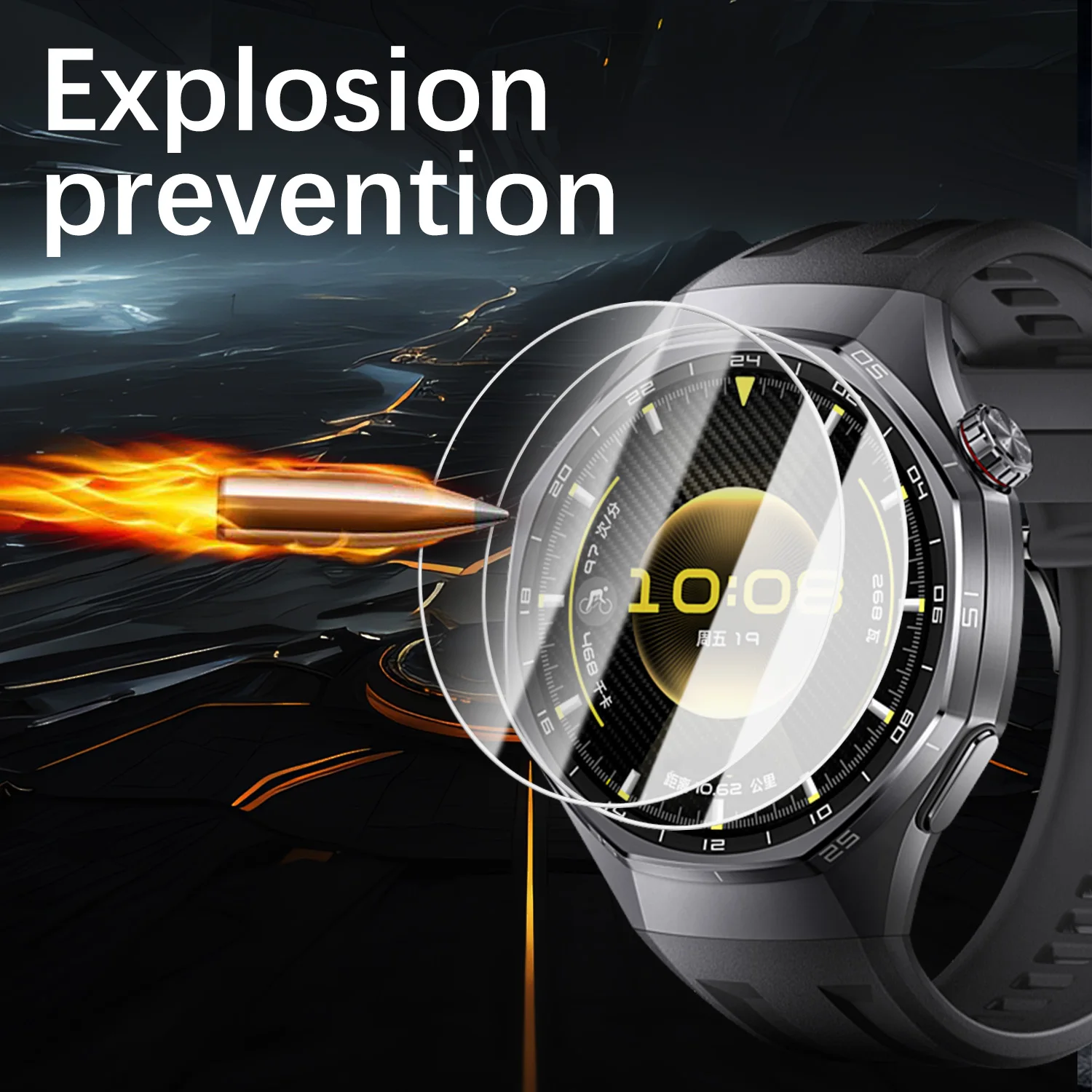 Vidrio templado fácil de instalar para Huawei Watch GT6 41mm GT6 46mm GT6 Pro Protector de pantalla 9H HD película de cubierta con herramienta de alineación - imagen 4