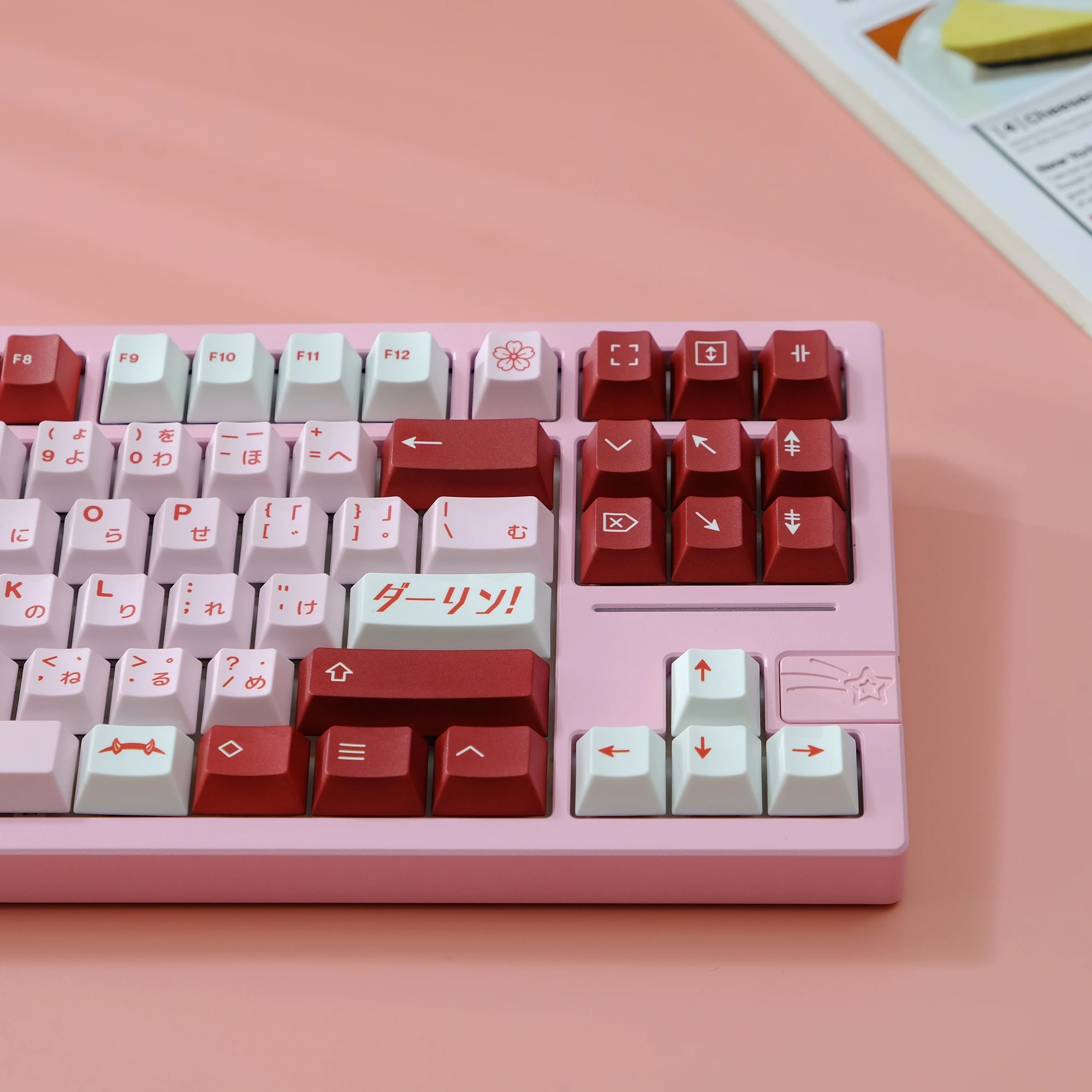 Aifei 143 teclas Darling japonés PBT sublimación de tinte altura cereza para teclado mecánico regalo para niña Anne Pro 2 GK61 - imagen 3