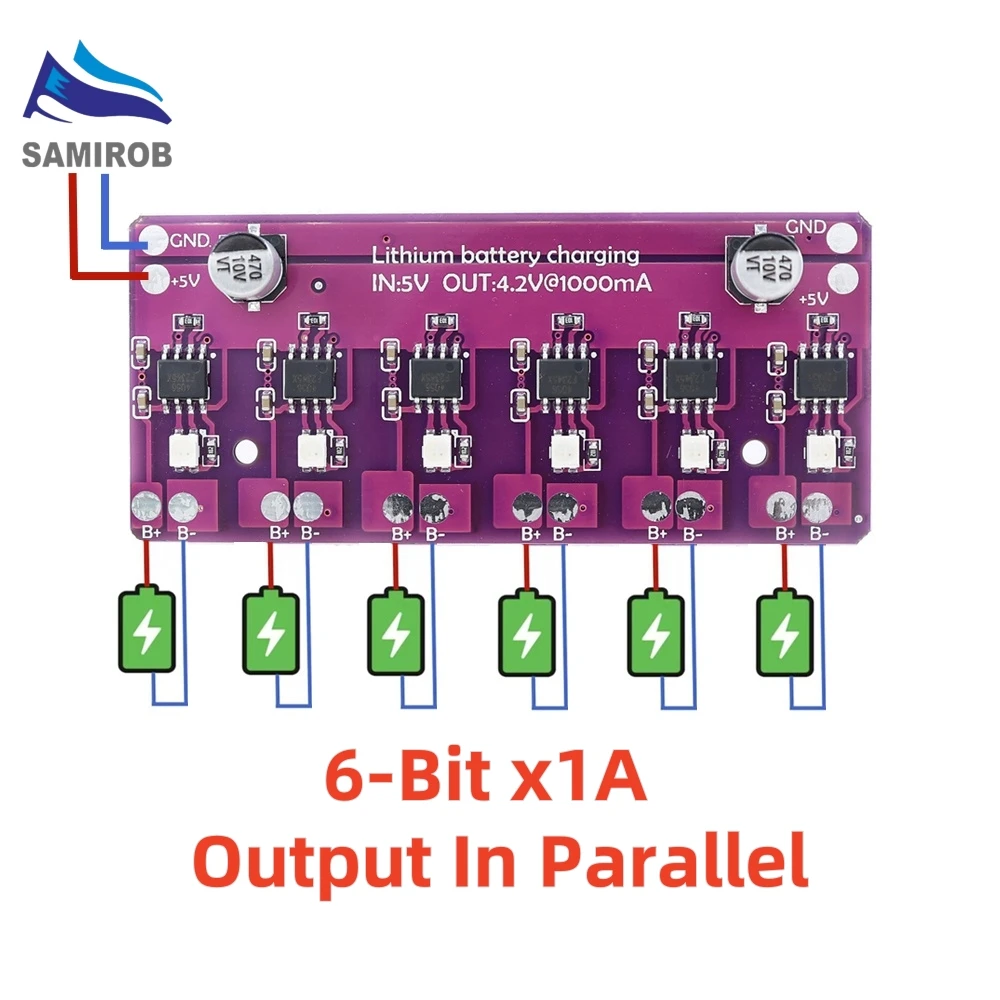 Módulo de carga 18650, placa caricadora de batería de litio 4056 5V 1A, placa de circuito PCB, conjunto de cargador, accesorios para patinete eléctrico