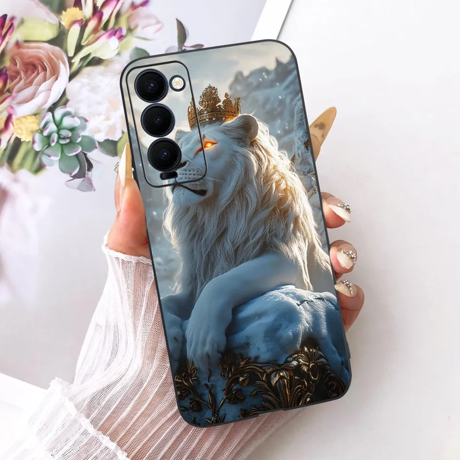 Funda para Tecno Camon 18 18P 18T 18i, funda de teléfono nueva y elegante con lazo de flores, Fundas mate de silicona suave para Camon 18 Premier Coque - imagen 5