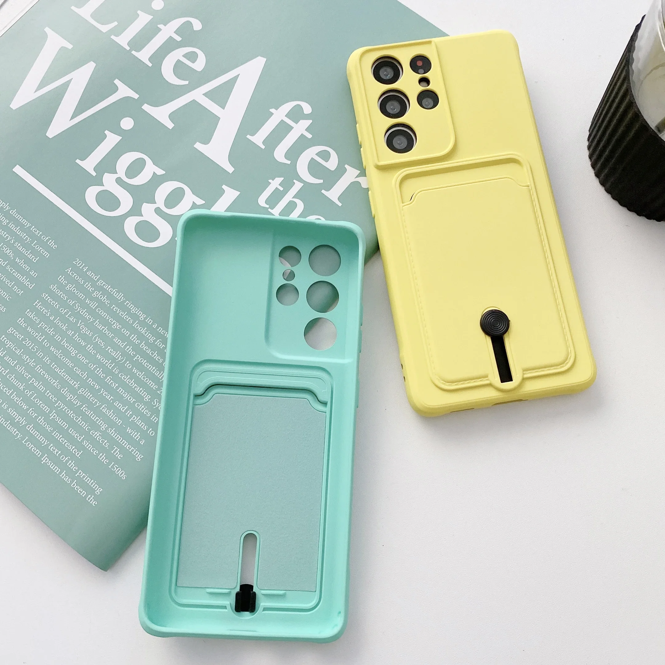 Funda de silicona con tarjetero para Samsung Galaxy S24 S23 S22 S21 Ultra Plus S20 FE A52 A72 A51 A71 A33 A53 - imagen 5