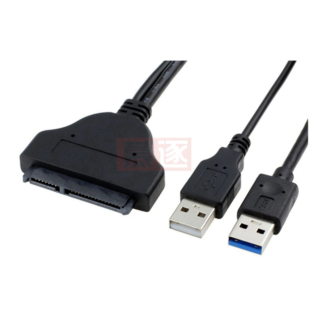 Cable adaptador SATA de 22 pines a USB 3,0 o USB2.0 para convertidor de unidad de disco duro de alimentación externa HDD de 2,5/3,5 pulgadas