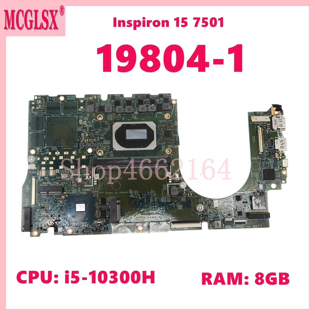 19804-1 con i5-10300H CPU 8GB-RAM placa base para DELL Inspiron 15 7501 placa base para ordenador portátil 041C82 prueba de 100% OK
