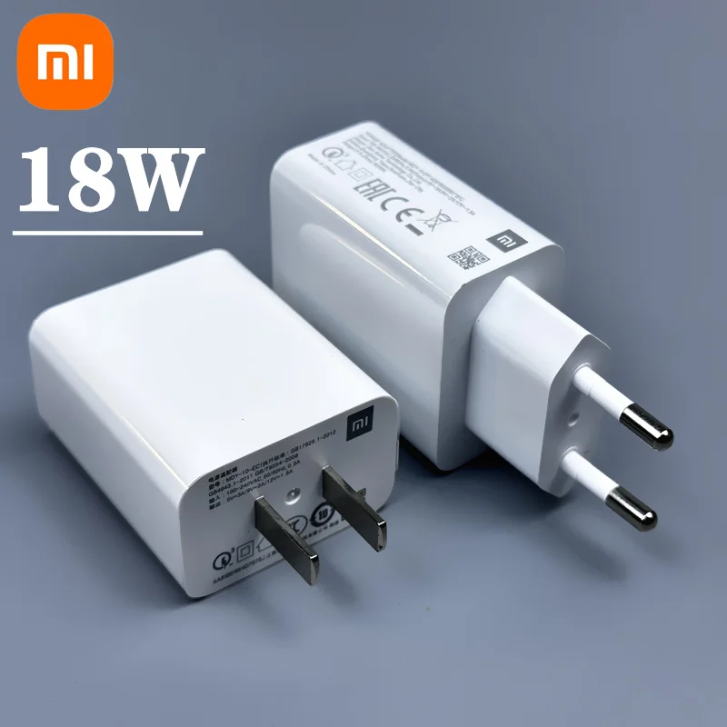 Xiaomi-cargador rápido 18W QC3.0 EU 9V2A, adaptador de corriente, cable USB tipo C para Redmi note 7 pro Mi 6 6X 8 A2 A1 Note 8 max3 mi 8 lite - imagen 2