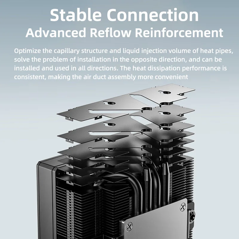 ID-COOLING 53mm ITX enfriador de CPU de perfil bajo 4 tubos de calor radiador de refrigeración de aire para Intel LGA 1851/1700/1200/115X AMD AM4/AM5 - imagen 4