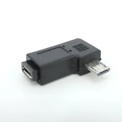 Adaptador Micro USB 2.0 Hembra a Macho 90° Izquierdo Derecho