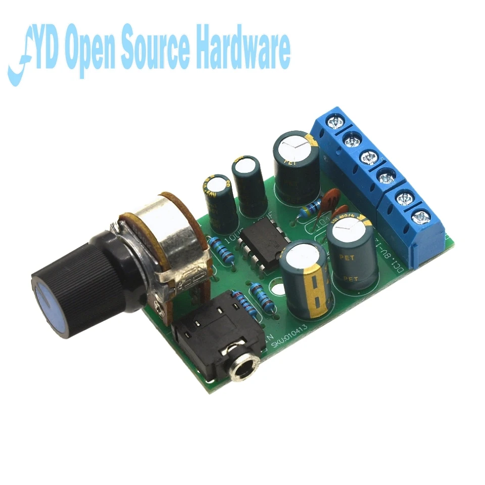 Placa amplificadora de potencia DC 1,8-12V TDA2822M módulo amplificador de placa de Audio Mini AUX estéreo de 2,0 canales