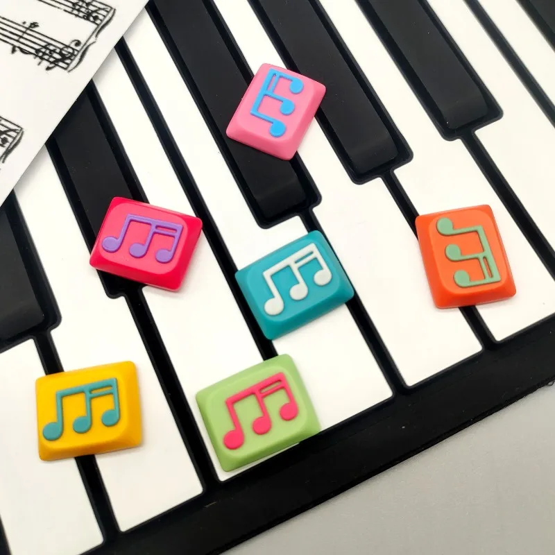 Teclas con tema Musical, tapas de teclado bonitas hechas a mano de eje transversal corto de resina personalizadas para teclado mecánico Ctrl/Alt/1.25U - imagen 3
