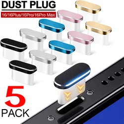 iPhone 17/16 Pro Max Plus – Protector metálico antipolvo USB-C