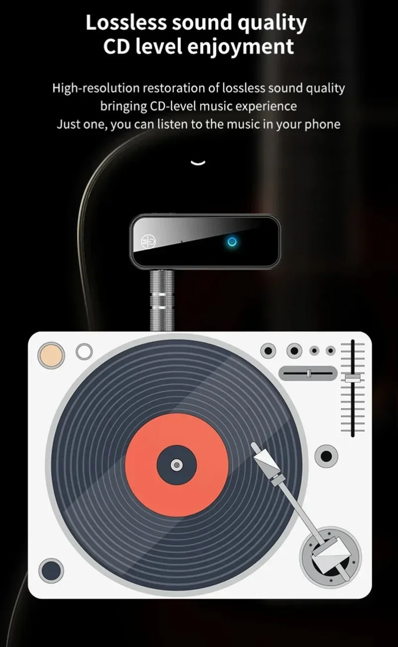 Receptor inalámbrico Compatible con Bluetooth 5,0, Dongle auxiliar 2 en 1, adaptador inalámbrico de 3,5mm para llamadas con manos libres para Audio y música de coche - imagen 4