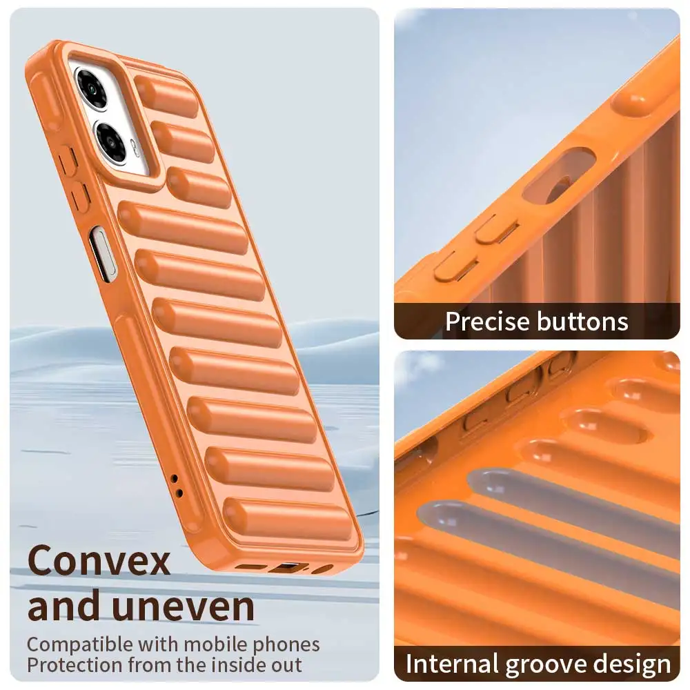 Armadura a prueba de golpes cápsula funda de cojín de aire para Motorola Moto G14 G34 G24 Power G04 G04S cubierta de silicona suave de Color sólido - imagen 5