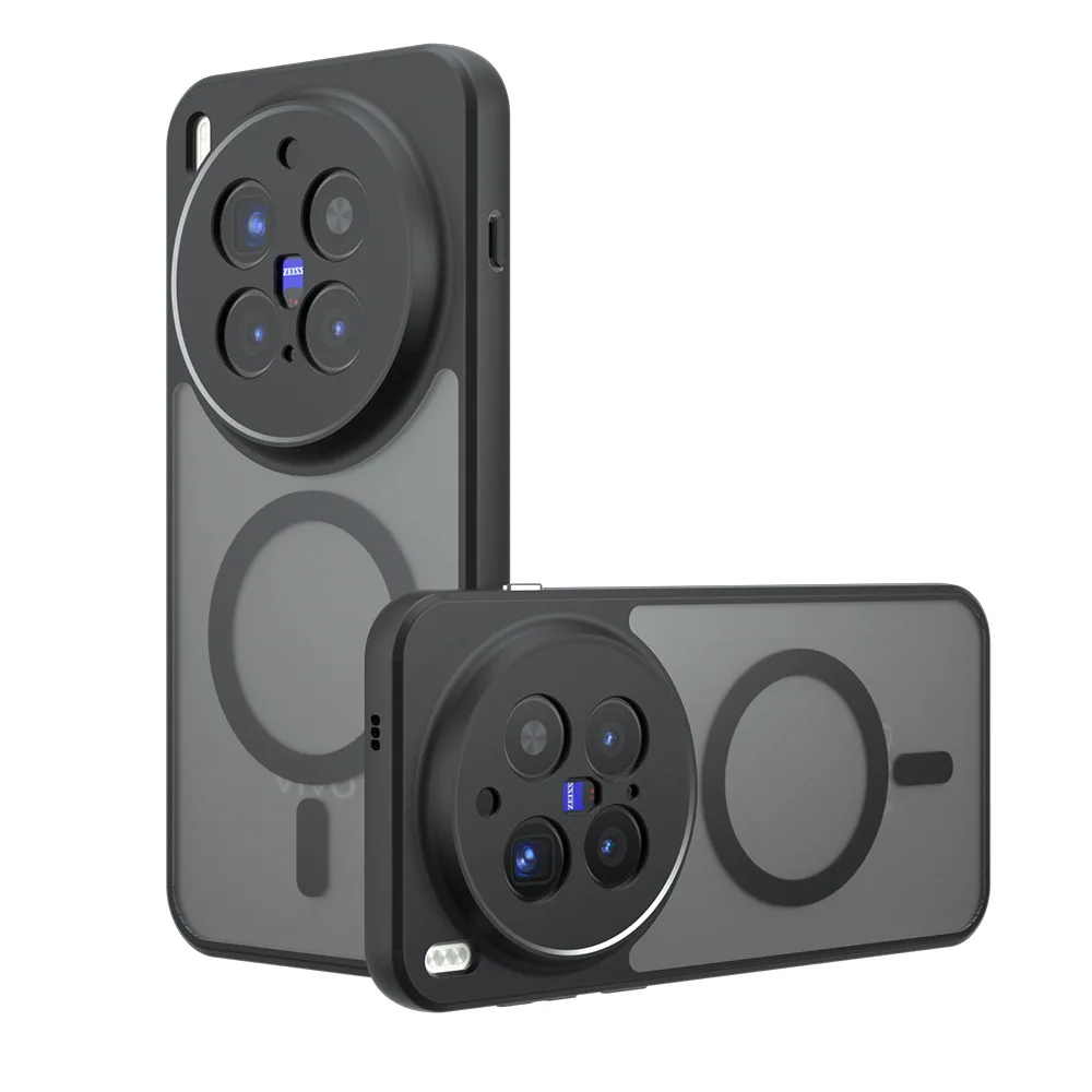 Para Magsafe funda de PC mate acrílica magnética para VIVO X300 Pro X 300 cubierta de teléfono transparente a prueba de golpes parachoques para Vivo X300pro - imagen 2