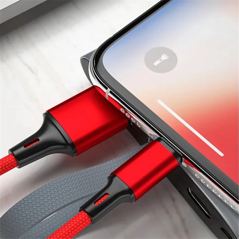 Cable USB de carga rápida para iPhone 11 12 13 mini 14 Pro XS Max XR X 6 6S 7 8 Plus SE Cable trenzado de nailon Cables de datos del cargador USB - imagen 2