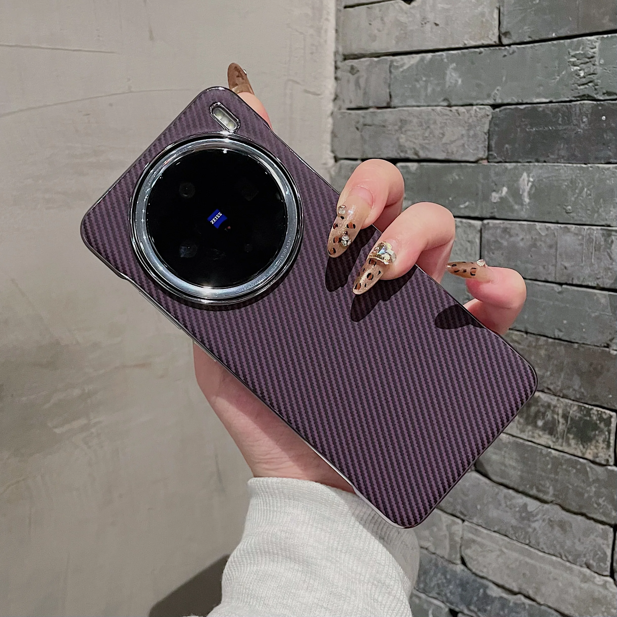 Funda de fibra de carbono para VIVO X200 Pro Mini, galvanizada sin marco, ultrafina, nueva funda de moda para VIVO X200Pro, parachoques a prueba de golpes - imagen 3