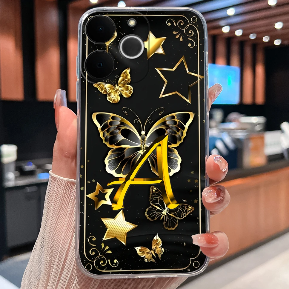 Para Realme Note 70 70T 4G funda de teléfono protección transparente anticaída letras de moda cubierta para Realme Note70 carcasa ligera - imagen 3