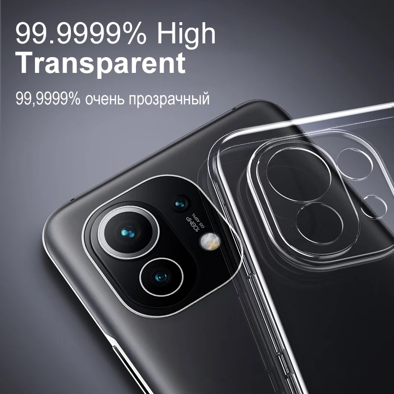 Funda transparente ultrafina para Xiaomi 11 Lite 5G NE, funda transparente de silicona TPU, suave, Mi Xiomi 11 Lite, Xiaomi 11 Lite 4G - imagen 4
