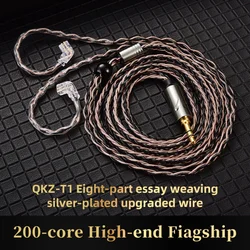 Cable QDC QKZ Cobre Chapado Plata IEM KZ ZSN Pro X TRN MT1 – 200mm