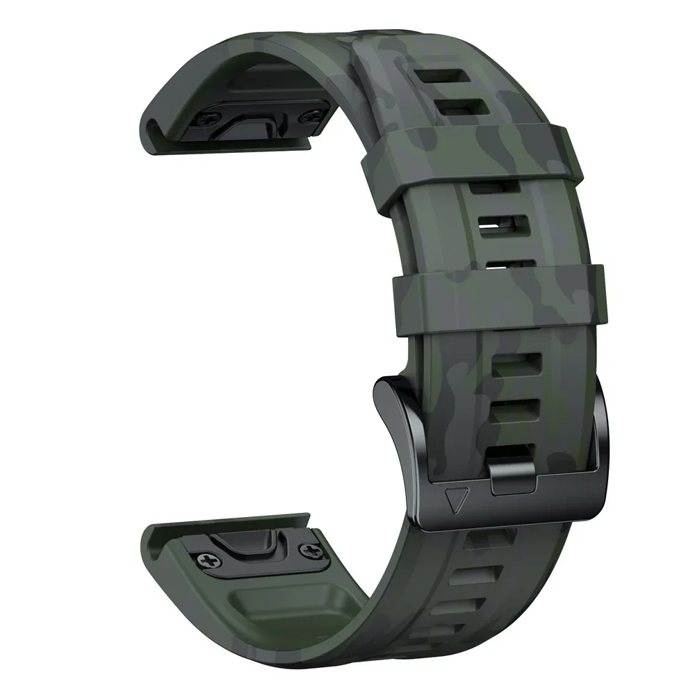 Correa de silicona de camuflaje deportiva QuickFit de 22mm y 26mm para Garmin Fenix 6X 7X Pro Band para pulsera Fenix 6Pro 5Plus - imagen 3