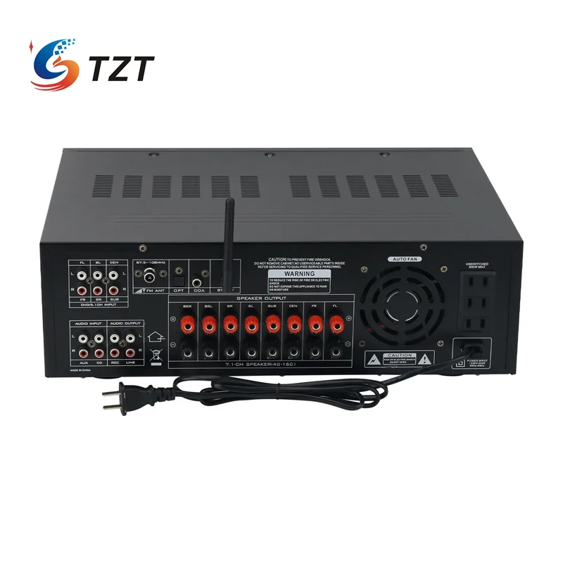 TZT SR-5800 1200W 220V Amplificador de 7.1 canales Amplificador Bluetooth Karaoke Amplificador de potencia envolvente digital - imagen 3