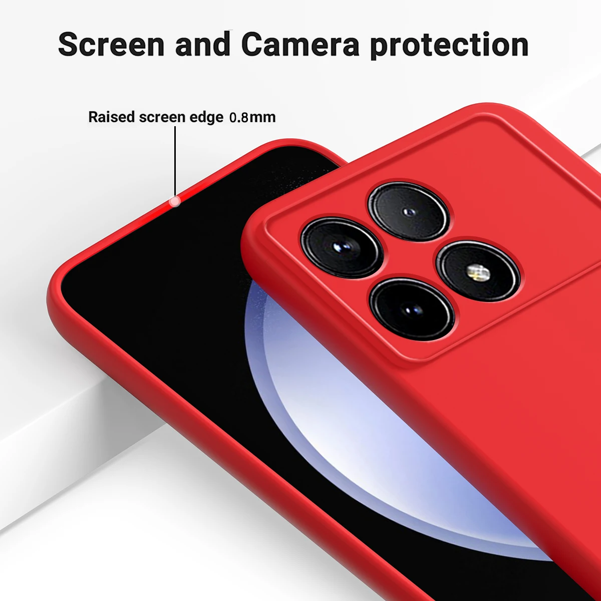 Funda de silicona para POCO F6 Pro 5G, carcasa protectora con correa de silicona líquida para Xiaomi POCO F6 Pro - imagen 5