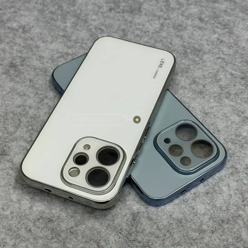 Para Vivo V70 S50 Funda Simple acrílica galvanizada cubierta de borde suave con película de lente para Vivo V 70 Funda de parachoques absorbente de golpes - imagen 2