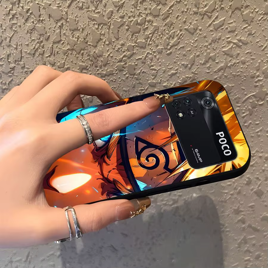 Funda de teléfono suave negra para Xiaomi Poco C40 C75 M3 M4 M7 Pro M5 X3 X4 X5 X7 Pro F3 C71 C50 C61 F1 Cool Uzumaki Boruto - imagen 3