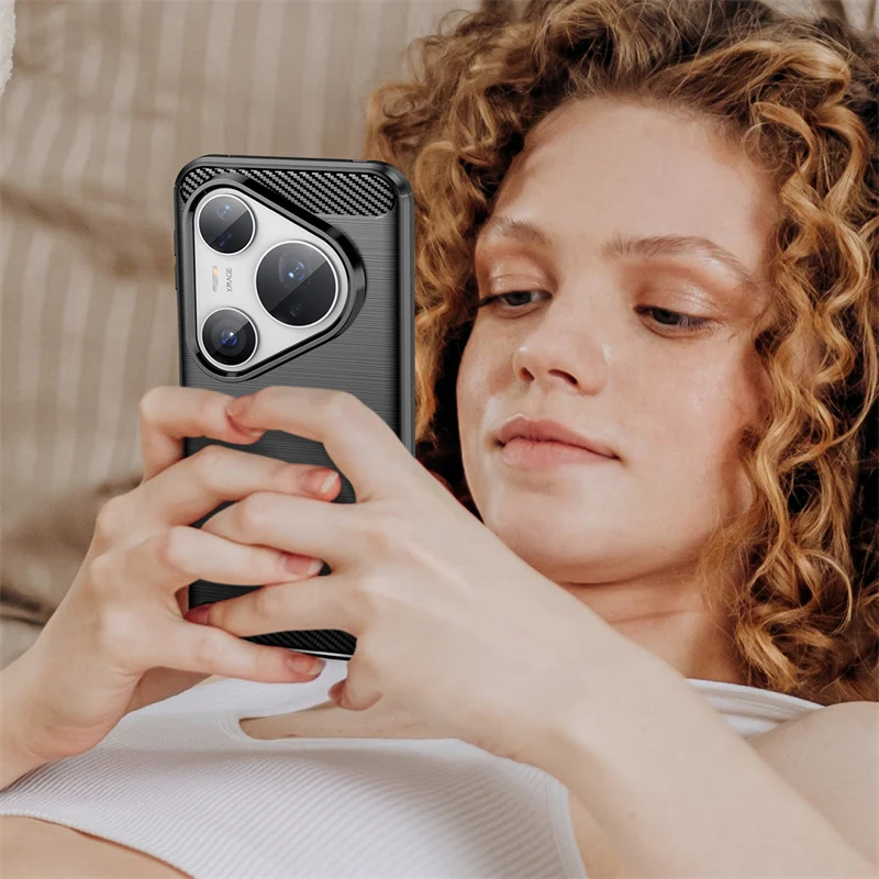 Para Huawei Pura 80 Pro Plus Funda de teléfono cepillada para Huawei Pura 80 Pro Protector чехол Funda contraportada para Huawei Pura 80 - imagen 2