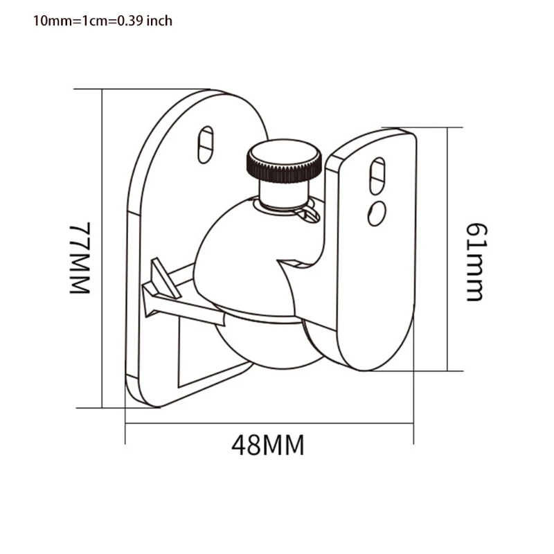 Abrazadera ajustable de montaje en techo para altavoz satélite K1KF, soporte de montaje en pared Universal con giratorio y rotación de ángulo de inclinación - imagen 3