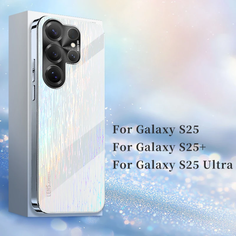 Funda para Samsung S25 Ultra S25 + gradiente Color vibrante sensación de hielo placa trasera acrílica cubierta protectora de lente para Samsung S25 Plus - imagen 3