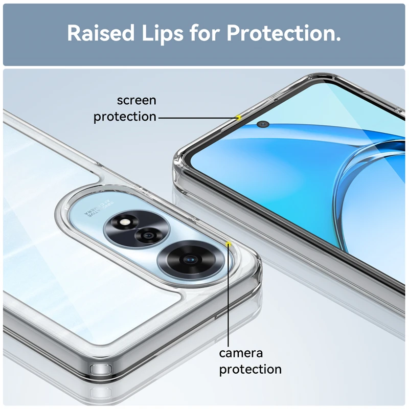Para OPPO A60 funda OPPO A60 Capas nueva protección a prueba de golpes teléfono parachoques trasero Multicolor transparente Fundas OPPO A60 - imagen 5
