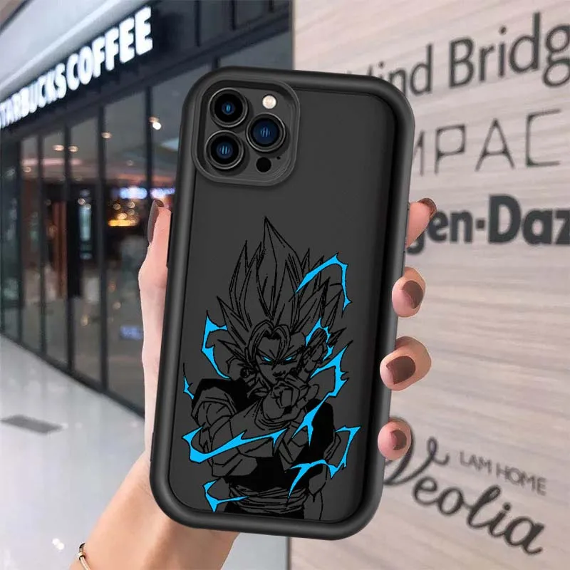 D-Dragon Ball Son Goku Fun Anime para Apple iPhone 17 16 15 14 13 12 11 Plus Pro Max Eye Ladder funda de teléfono - imagen 3