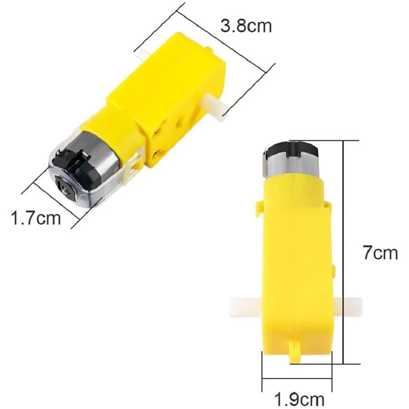 4 Uds TT Motor inteligente coche Robot engranaje Motor rueda Kit 3-6V DC engranaje eléctrico TT Motor L forma doble eje inteligente para coche Robot - imagen 4