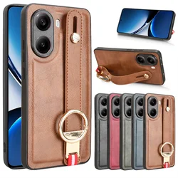 Funda de cuero con pulsera de lujo para Xiaomi Poco X7 Pro 5G, funda con anillo abridor, Fundas Capa