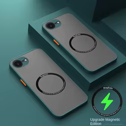 Para Magsafe funda rígida transparente para iPhone 16e / iPhone16e SE 2025 17 air 16 pro max carcasa transparente de carga inalámbrica magnética