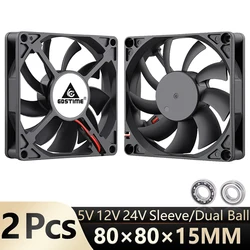 Ventilador PC silencioso Gdstime 80 mm 5V/12V