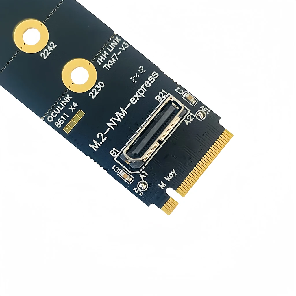 Para M.2 NVME a Oculink hembra Dock SFF-8612 adaptador PCI-E X4 tarjeta adaptadora soporte DOCK-OC4 para 2,5 pulgadas NVME U.2(SFF 8639)SSD - imagen 5