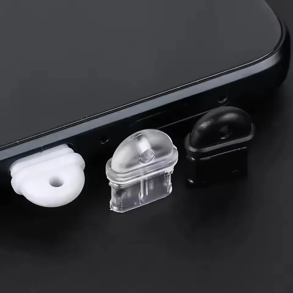 USB C tipo C tapón antipolvo encanto DIY colgante puerto de carga de teléfono tapas protectoras cubierta antipolvo de silicona para tapones antipolvo Samsung Mi - imagen 3
