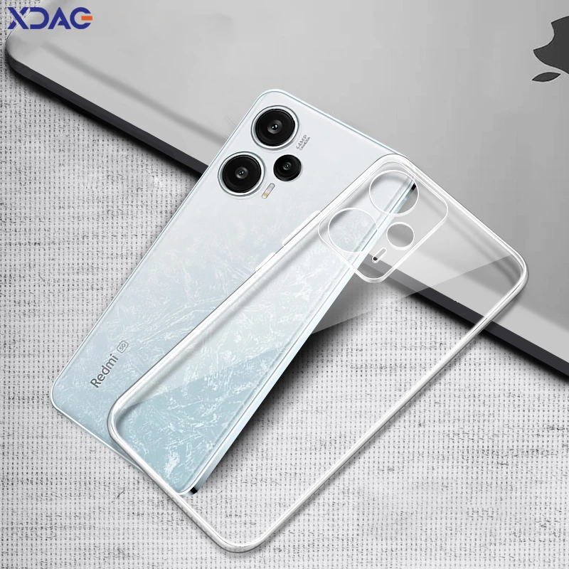 Funda de teléfono transparente ultrafina para Xiaomi POCO F5 Pro, Funda protectora de cámara suave de TPU a prueba de golpes, Bolsa transparente, Funda POCOF5 F5Pro - imagen 2