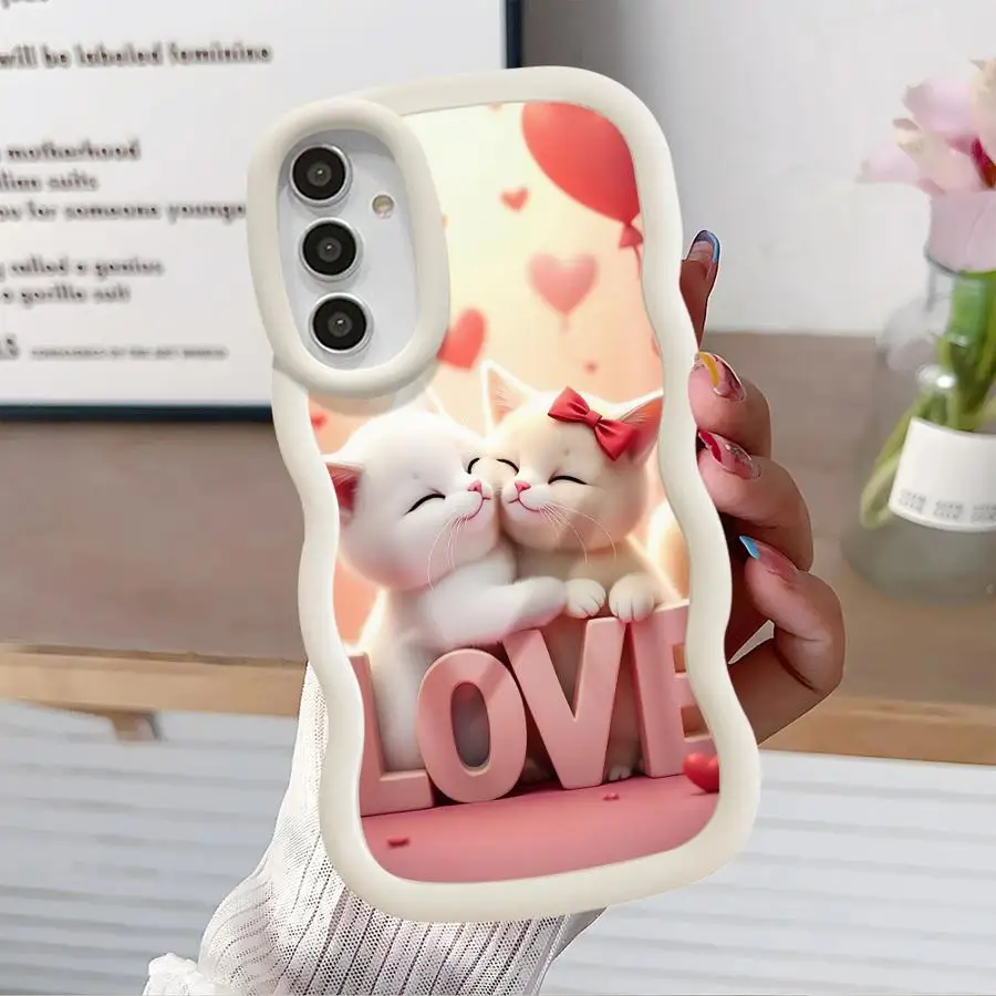 Funda para Samsung Galaxy A11 A33 A35 A14 A15 A36 A26 A34 A12 A16 A21s A13 funda de teléfono suave dulce gato - imagen 2