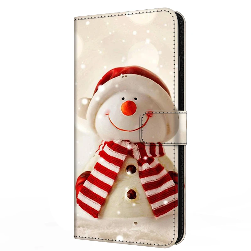 Funda magnética para ZTE Blade V60, Funda de cuero con soporte abatible, Protector completo de teléfono V 60, billetera de Feliz Navidad y Año Nuevo - imagen 4