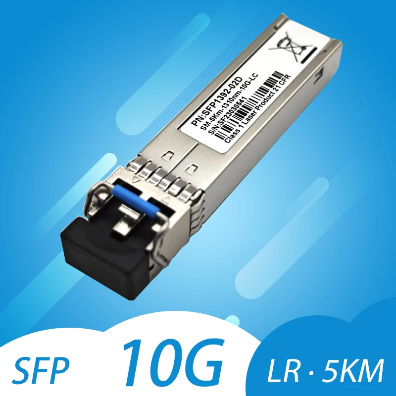 Módulo LC SFP+ monomodo 10G, transceptor de fibra 10GBase-LR para Cisco SFP-10G-LR Ubiquiti Mikrotik D-Link TP-Link 5KM 10KM 1310