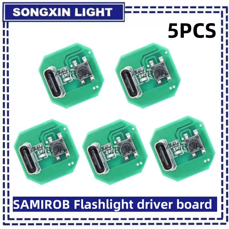 2/5/10/100 Uds. Placa controladora de linterna SAMIROB, placa de circuito DIY puerto de carga tipo C, módulo de carga y descarga integrado - imagen 2