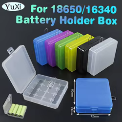 Caja Organizadora para Baterías 18650 y 16340 con Gancho