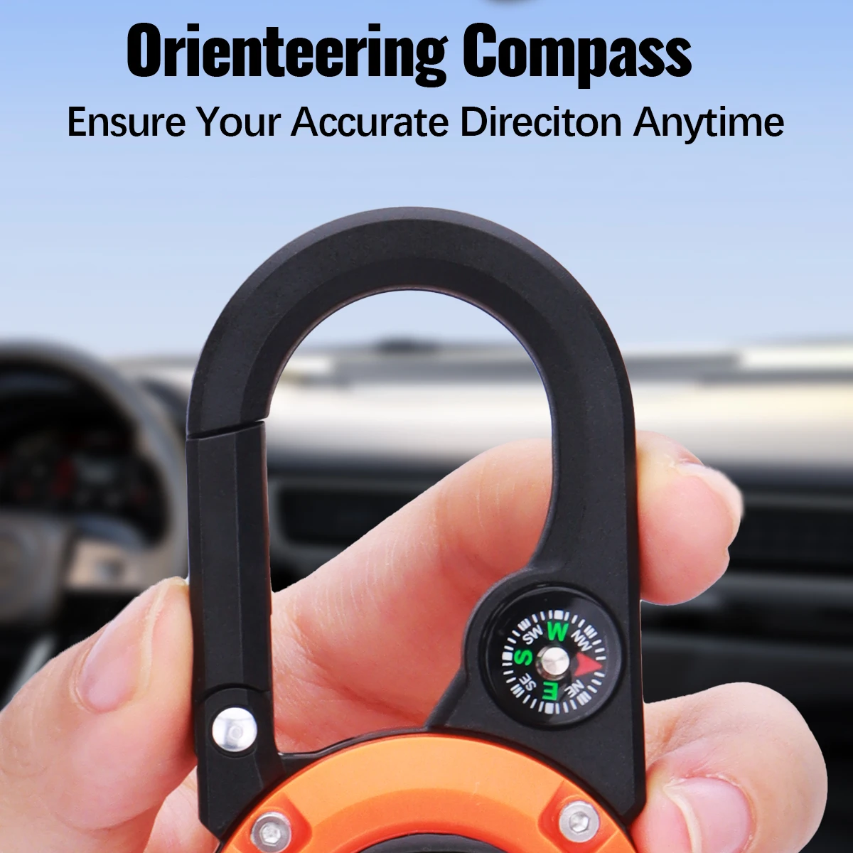 ABBREE, mosquetón retráctil de alta resistencia, llaveros, hebilla de cuerda de alambre de acero fuerte, colgador de micrófono para exteriores, escalada - imagen 5