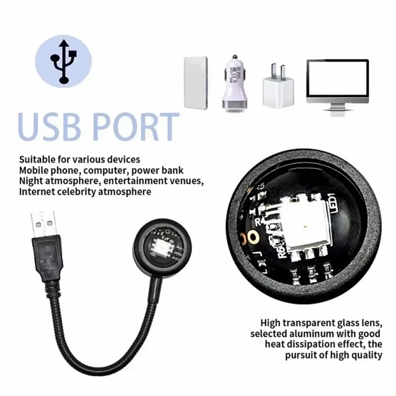 Proyector de lámpara Led USB para atardecer, decoración del hogar, luz nocturna, atmósfera de arcoíris, fondo de dormitorio, decoración de pared, regalo, Mini USB - imagen 5