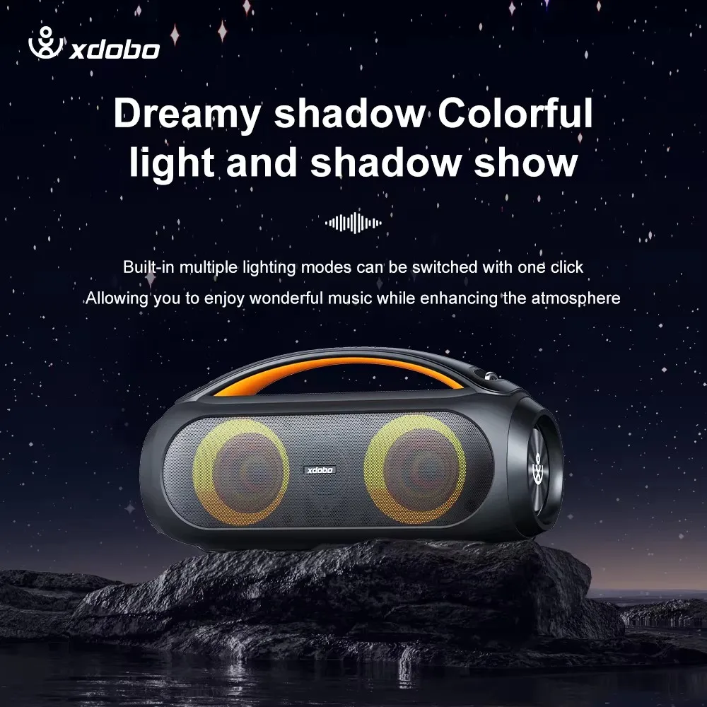 XDobo Vibe Plus 80W Altavoz Bluetooth inalámbrico portátil de alta potencia subwoofer RGB sonido envolvente estéreo TWS altavoz de karaoke para fiesta - imagen 3
