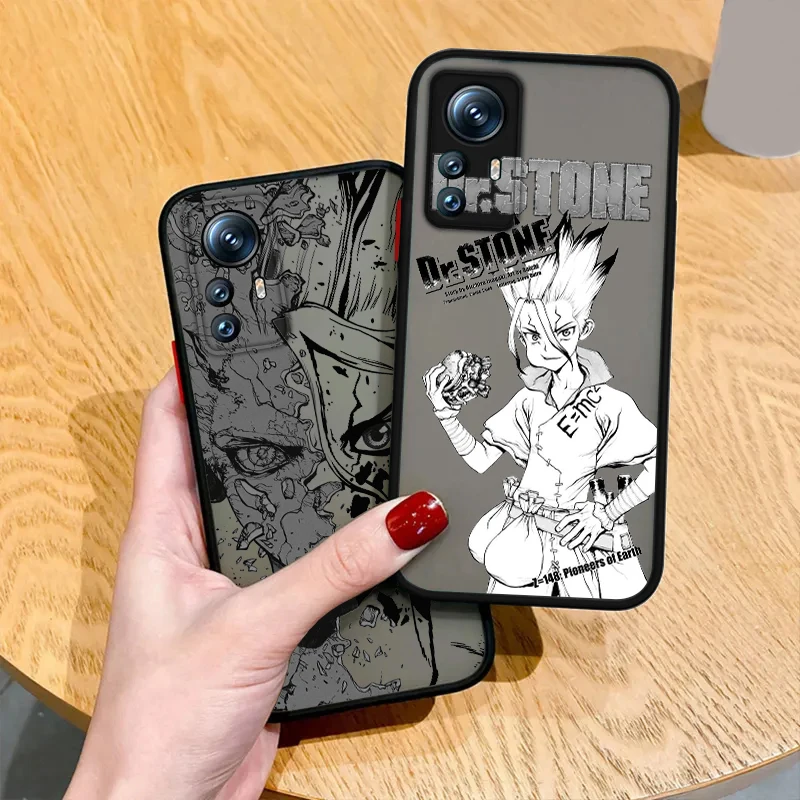 Dr STONE Senkuu-funda translúcida esmerilada para teléfono, para POCO X5, X4, X3, NFC, X2, M5S, M6, M4, M3, M2, C51, F5, F4, GT Pro - imagen 3