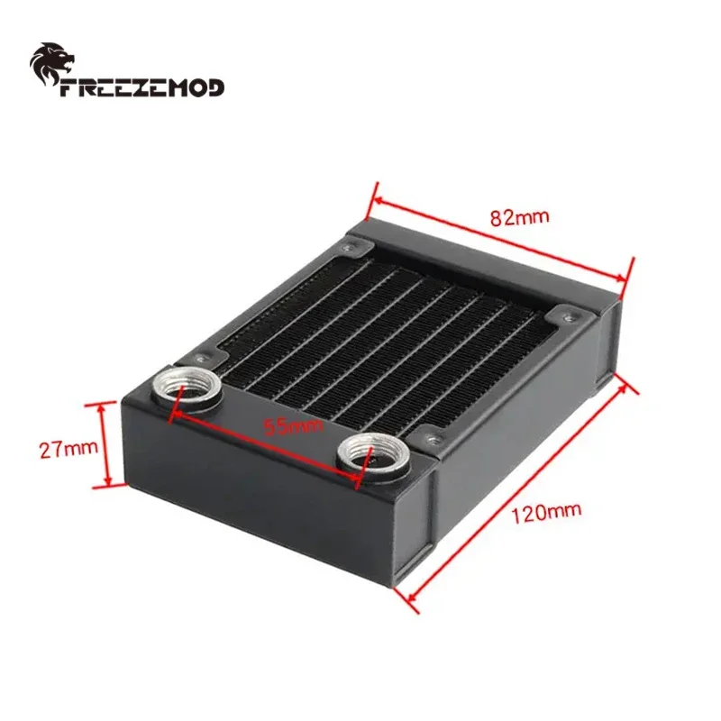 Disipador de calor de aluminio para enfriador de agua, fila de enfriador de líquido pequeño para radiador 80/160 para láser de impresión médica, ventilador de 80MM - imagen 4